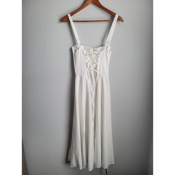 White Bustier Sundress S/M Coguette Cottage Core - Picture 4 of 9